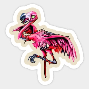 Death By Flamingo Records Flamingo Tee Sticker